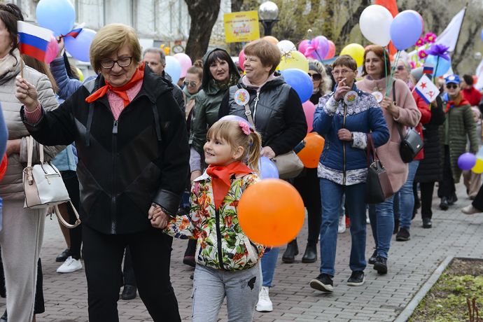 Мир! Труд! Май! В Находке прошло Первомайское шествие