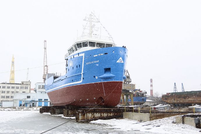 Краболовное судно «Бухта Натальи» спустили на воду