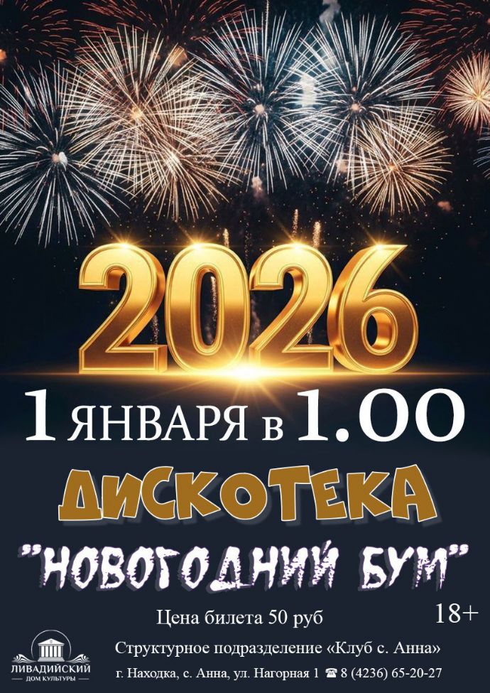 Дискотека "Новогодний бум"