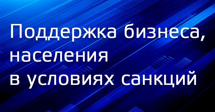 Поддержка бизнеса, населения в условиях санкций
